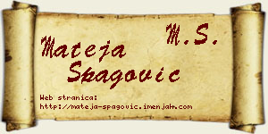 Mateja Špagović vizit kartica